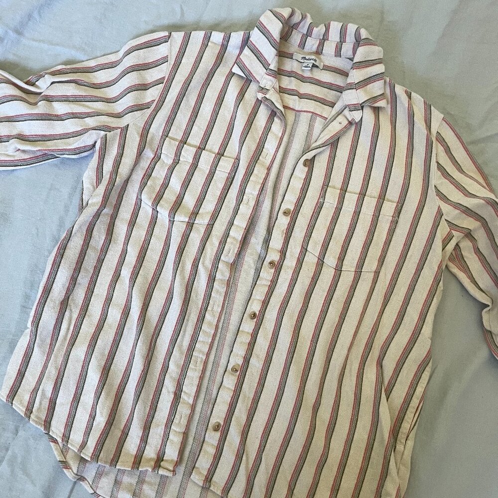Madewell Flannel Button Up Medium - image 1